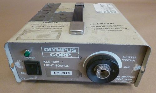 KLS-402 OLYMPUS CORPORATION LIGHT SOURCE 120/240V 50-400 Hz FUSE 2A-T