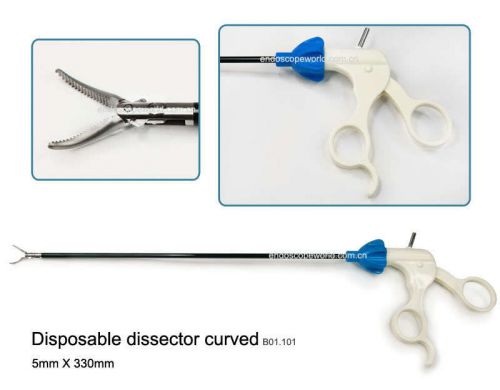 Disposable dissector curved 5x330mm laparoscopy for sale