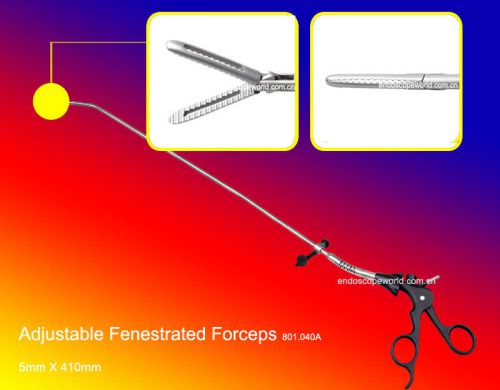 Brand New Adjustable Fenestrated  Forceps Laparoscopy