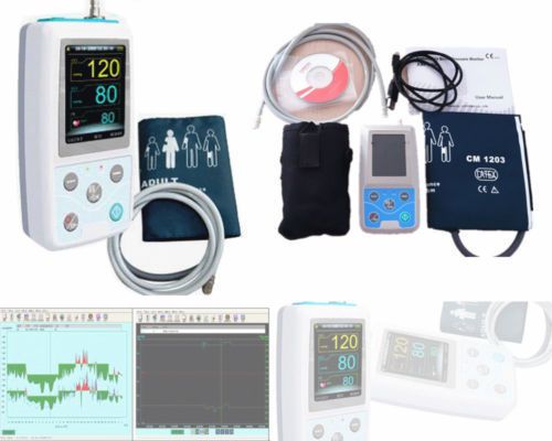 24hr ambulatory digital blood pressure monitor,holter nibp contec abpm+3 cuff,ce for sale