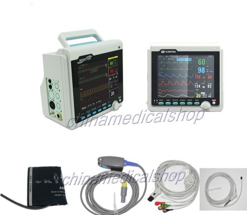 Ce &amp;fda icu vital signs patient monitor nibp spo2 pr temp resp ecg etco2+printer for sale