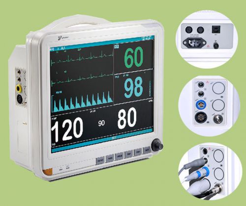 15&#034; Multi Parameters vital signs Patient Monitor (ECG NIBP SPO2 PR/HR TEMP RESP)