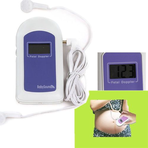 new LCD fetal dopler babysound prenatal Baby heart beat monitor CE Color blue A+