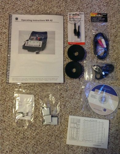 Maico MA 42 Audiometer Operating Instructions with Many Accessories