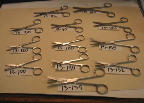 OPERATING SCISSOR CURVED AND STRAIGHT SET OF 12 (P)