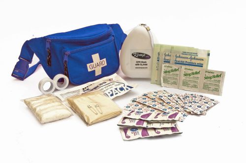 Royal blue first aid kit fanny back life guard bag belt pouch 7.25&#034; x 4.5&#034; x 3&#034; for sale