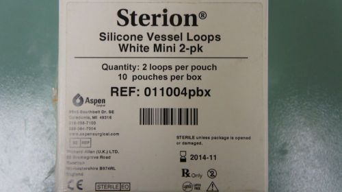Sterion silicone vessel loops white mimi 2-pk ref # 011004pbx box of 10 for sale