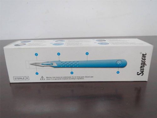 10 new prima #15 sterile disposable stainless scalpels blade handle surgical bp for sale