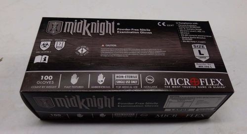 Lot of 1000 microflex midknight gloves large mk-296-l for sale