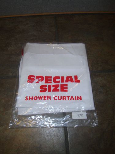 SPECIAL SIZE WHITE, SHOWER CURTAIN OR LINER, HEAVY DUTY PVC, METAL GROMMETS, NIP
