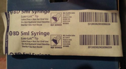 BD 5mL syringe, Luer-Lok tip, latex free
