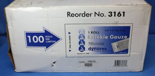 DYNAREX Sterile Krinkle Gauze Rolls 4.5&#034; x 4.1yd  Case of (100) 3161