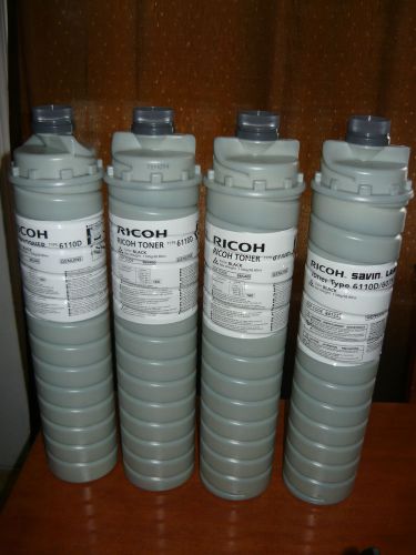 Lot 4 GENUINE TONER RICOH SAVIN LANIER TYPE 6110D 6075 CODE 885400 841332 885273