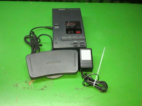 Sony microcassette transcriber m-2000 with foot pedal and power adapter for sale
