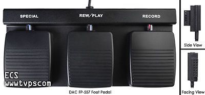 DAC FP-557 Three Function Foot Pedal for Handsfree Use