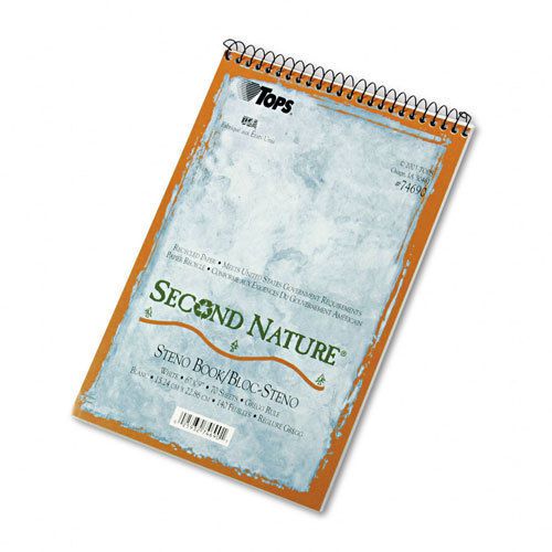 TOPS Second Nature Spiral Reporter/Steno Notebook Gregg Rule 6 x 9, WE, 70-Sheet
