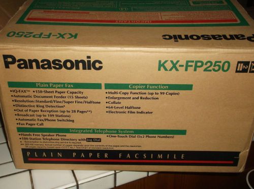 Panasonic kx- fp250 plain paper fax machine and copier for sale