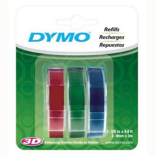 3/8&#034; Red, Green and Blue Glossy Embossing Tapes 1741671