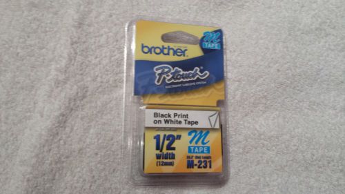 Brother PZ-touch M-231 Label Maker Tape 1/2&#034; NEW M231