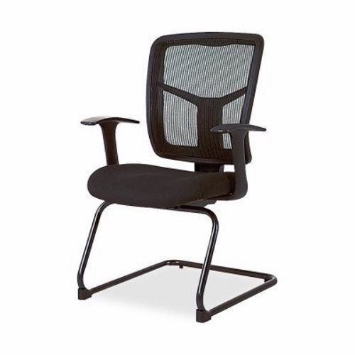 Lorell Mesh/Fabric Guest Chair, 27&#034;x27-1/2&#034;x41&#034;, Black (LLR86202)