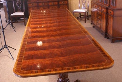 American confere crafted large mahogany dining table, 14 ft. long msrp $14,000 for sale
