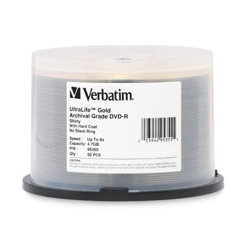 Verbatim 95355 DVD Recordable Media - DVD-R - 8x - 4.7 GB - 50 Pack
