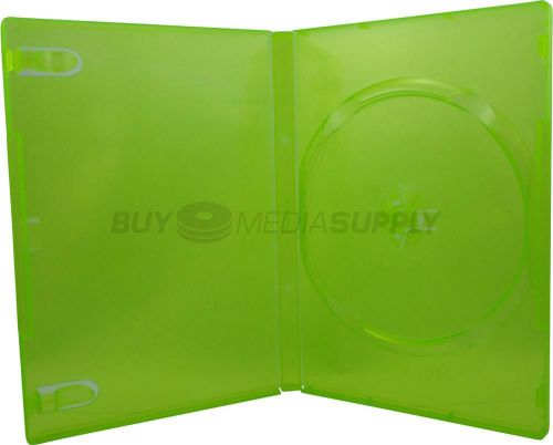 14mm Standard Clear Green 1 Disc DVD Case - 200 Pack