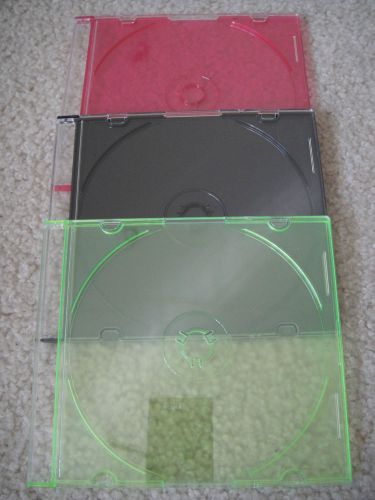 CD/ DVD Slim  Jewel Cases Holder- Multi- Color Pink, Black, Green ( Lot 50 )