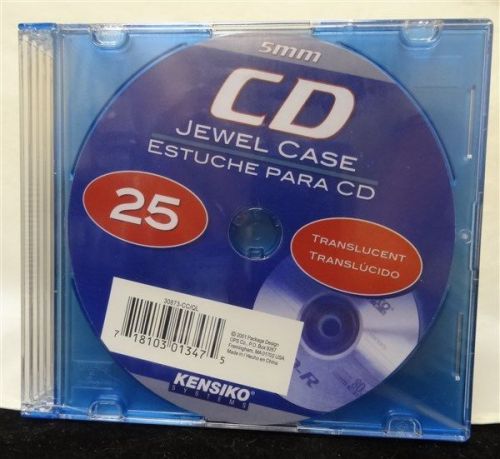 25 5mm CD Jewel Case Translucent Mix Colors