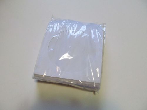 New 100 Pack White CD DVD GAMES Paper Sleeves with Clear Window Free Shipping