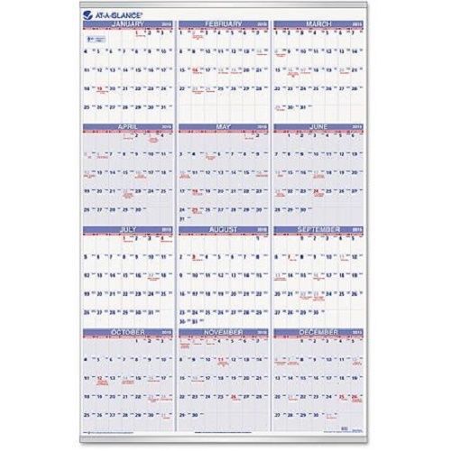 AT-A-GLANCE Recycled Yearly Wall Calendar, 24&#034; x 36&#034;, 2015