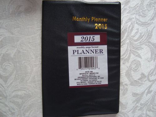 New Black 2015 Monthly Planner Daily Appointment Book Meetings School Doctors  b