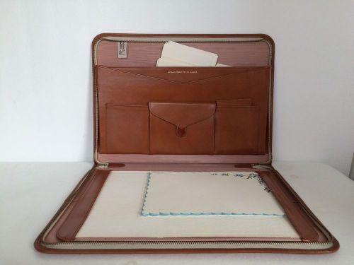 Vintage CROSSTON Tan Leather Office Portfolio Organizer