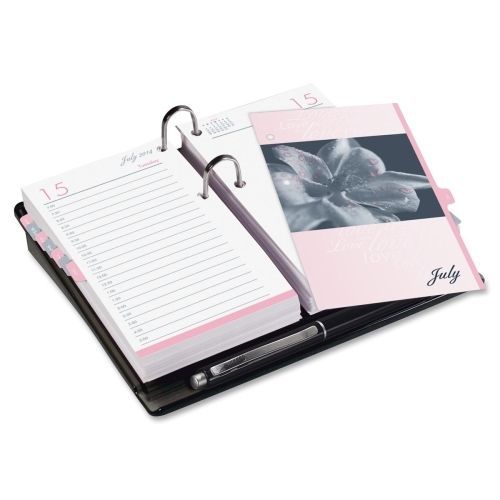 2015 Day-Timer Pink Ribbon Desk Calendar Refill - Daily - 3.5&#034;x6&#034; -1 Year