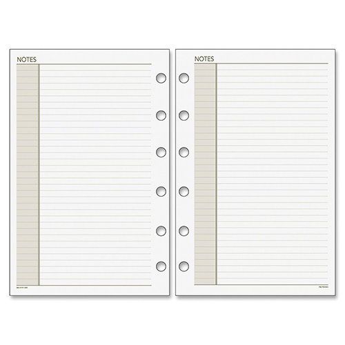 Day Runner Plnr Note Pages Refill 8-1/2&#034;x11&#039; 30Shts Rld Blks WE. Sold as Each