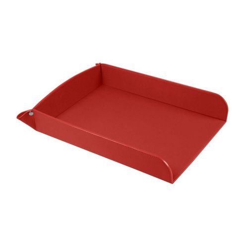 Paper holder a4 - smooth cow - leather - red for sale