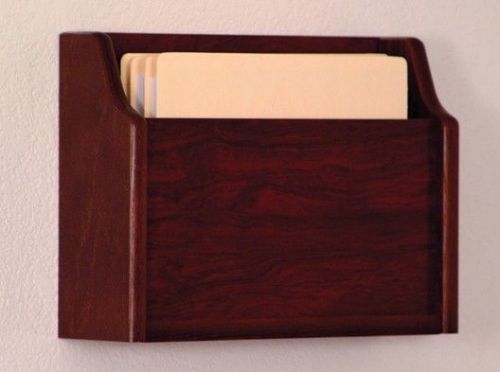 Wooden mallet extra deep single pocket chart holder dark red mahogany for sale