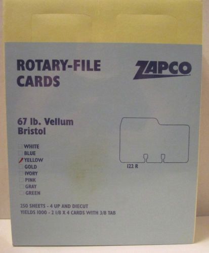 1000 Yellow Rotary File Refill Cards 2 1/8&#034; X 4&#034; Rolodex Office Business