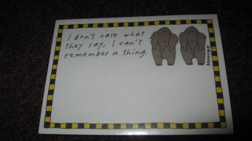 Murray&#039;s Law Funny Elephants Sticky Notes Pad 40 Sheets Sealed New