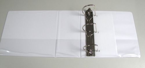 TWO: NEW 4&#034; White three D ring view binder