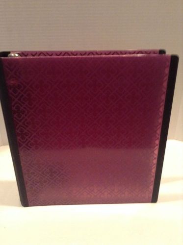 Staples 1 1/2 Inch D Ring Purple  Floral Better Binder