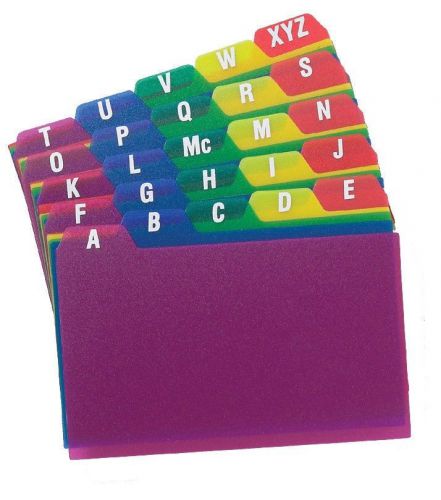 Oxford® 3&#034; x 5&#034; A To Z Poly Index Card Guide Recipe Box Cards School NEW