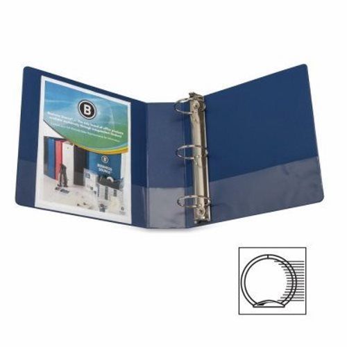 Business source round ring binder, w/ pockets, 3&#034;, dark blue (bsn28661) for sale