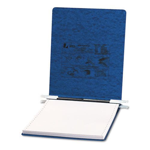 Pressboard Hanging Data Binder, 9-1/2 x 11 Unburst Sheets, Dark Blue