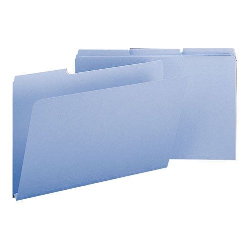 Recycled folders, one inch expansion, 1/3 cut top tab, legal, blue, 25/box for sale