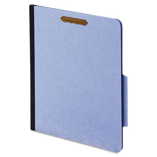 40 pt. classification folders, 2&#034; fasteners, 4 sections, 2/5, ltr, blue, 10/bx for sale