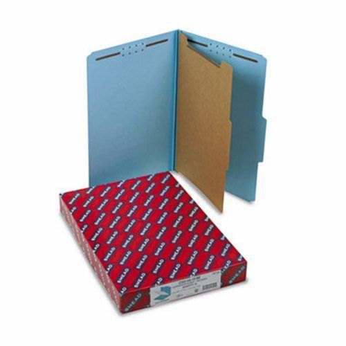 Smead Pressboard Folders, Legal, Four-Section, Blue, 10/Box (SMD18730)