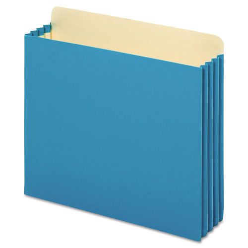 3 1/2 inch expansion file pockets, straight, letter, blue, 10/box for sale