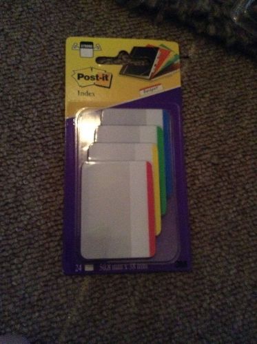 3M Post It Index Durable Filing Tab 24 Pack 50.8mm X 38mm Brand New
