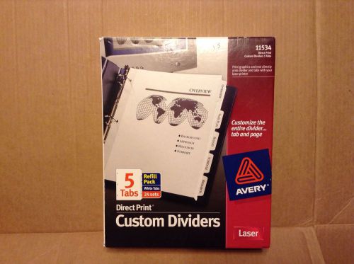 Avery 11534 Direct Print Presentation Dividers 5 Tabs Laser PARTIAL BOX